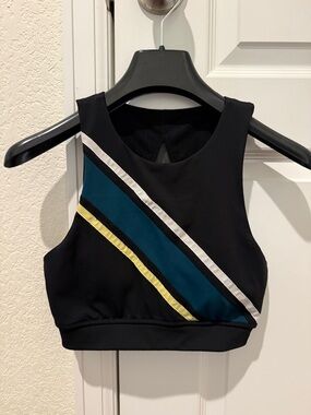 Zella Black Athletic Top with White Logo